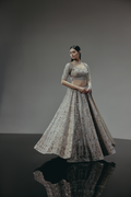 The RÁMYA Champagne Gold Lehenga