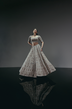 The RÁMYA Champagne Gold Lehenga