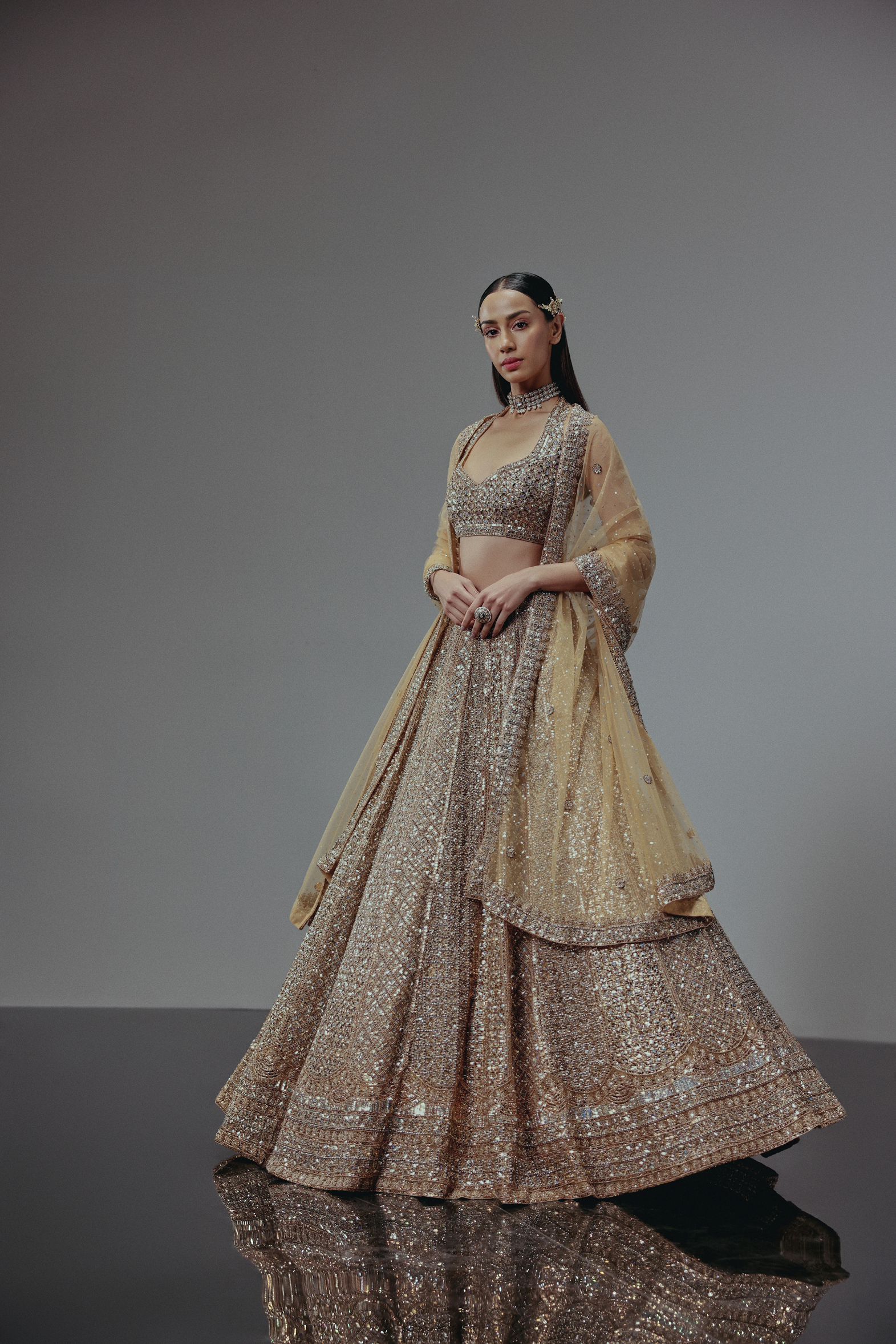 The RÉYA Antique Gold Lehenga