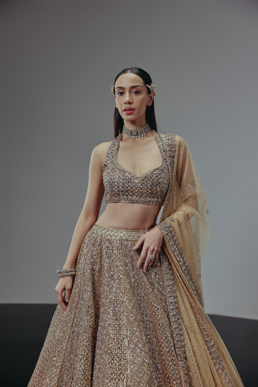 The RÉYA Antique Gold Lehenga