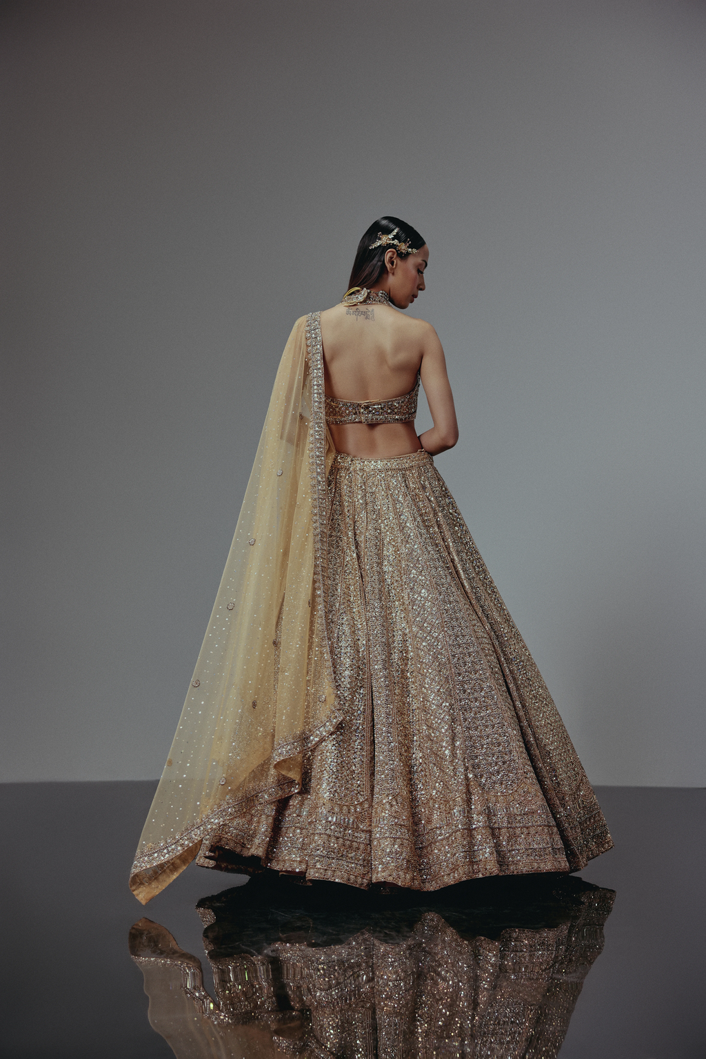 The RÉYA Antique Gold Lehenga