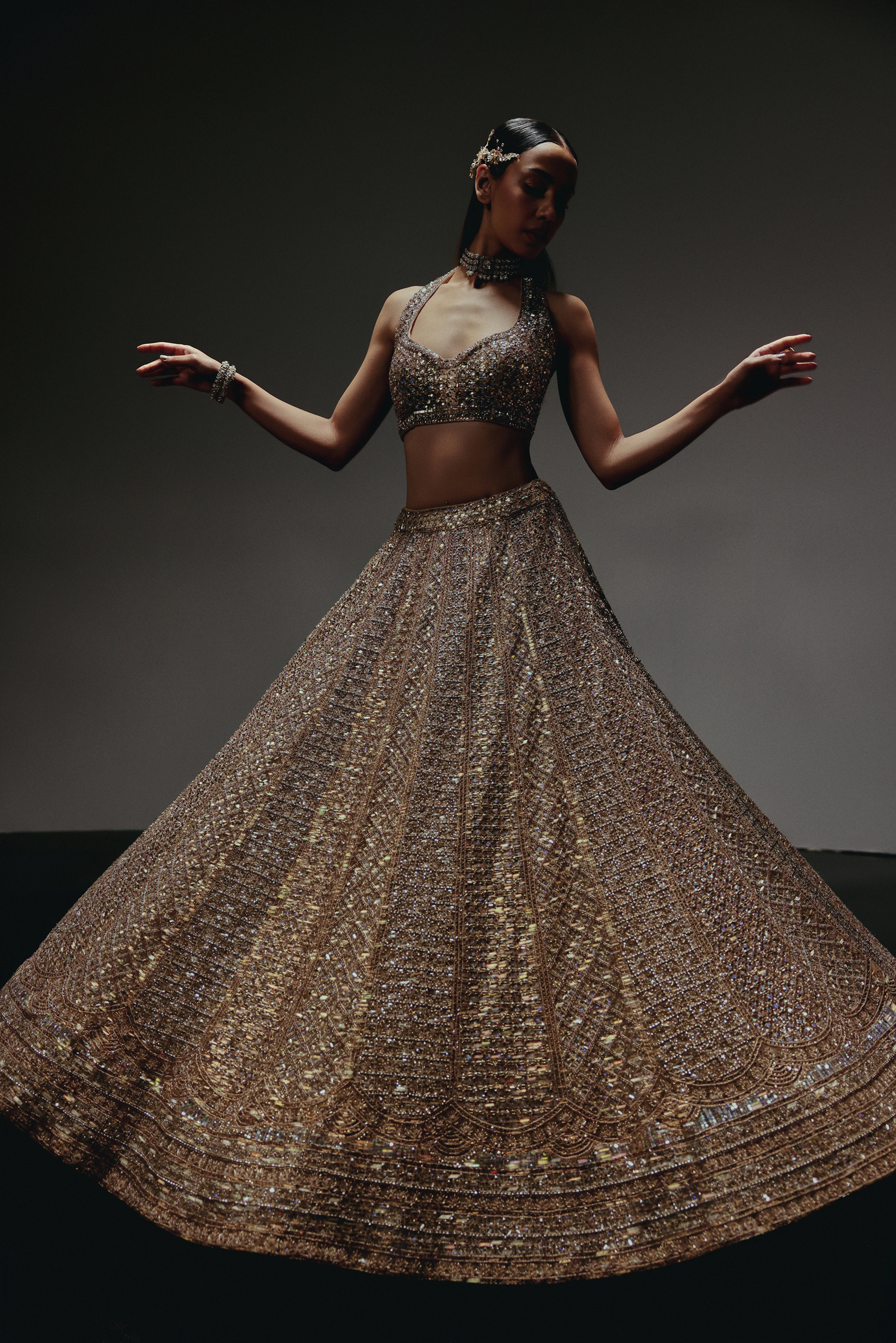 The RÉYA Antique Gold Lehenga