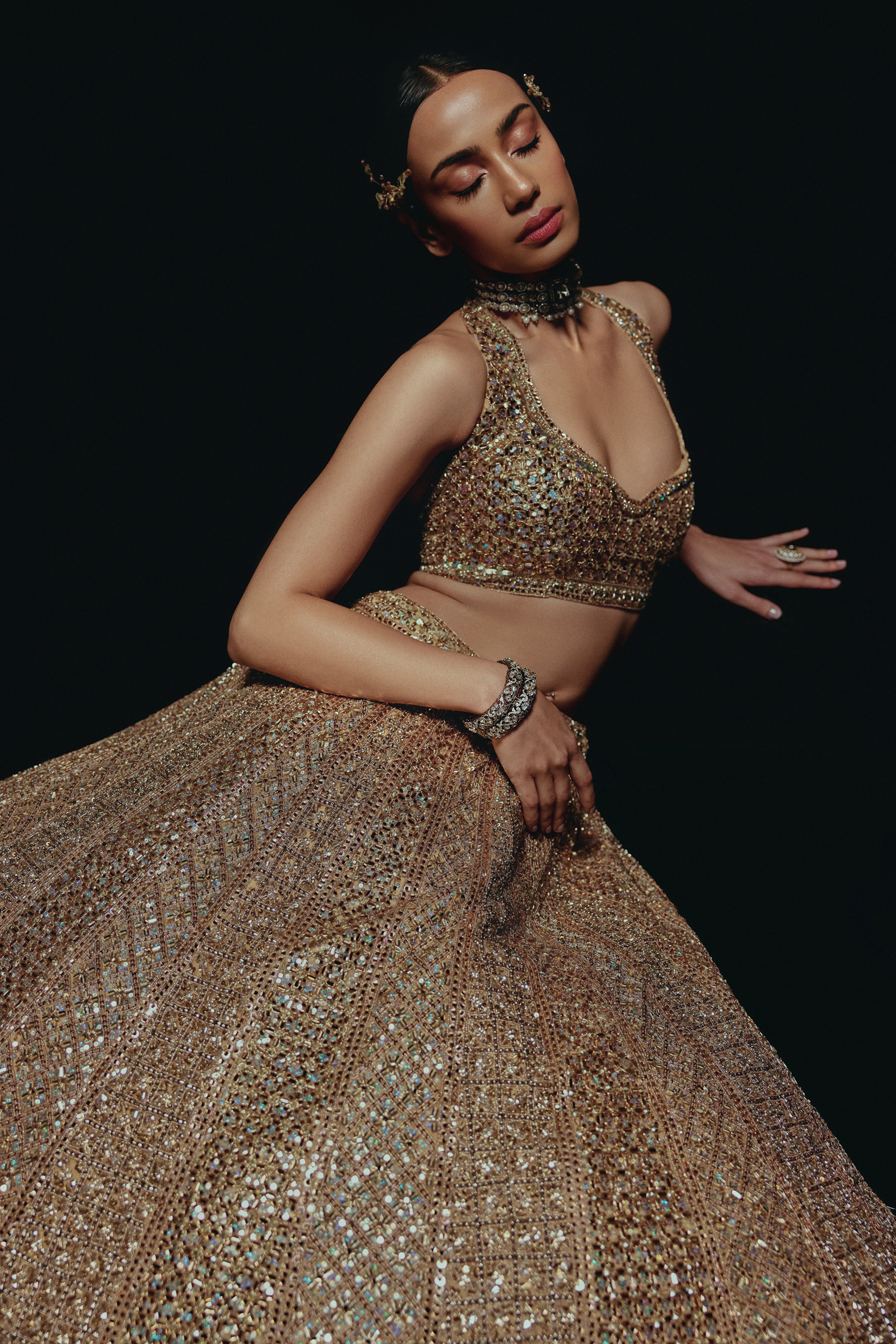 The RÉYA Antique Gold Lehenga