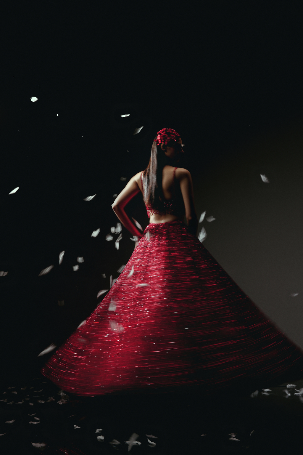 The RÉZAÏ Red Lehenga