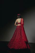 The RÉZAÏ Red Lehenga