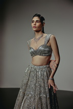 The RÍVA Silver Lehenga
