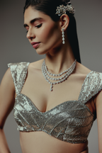 The RÍVA Silver Lehenga
