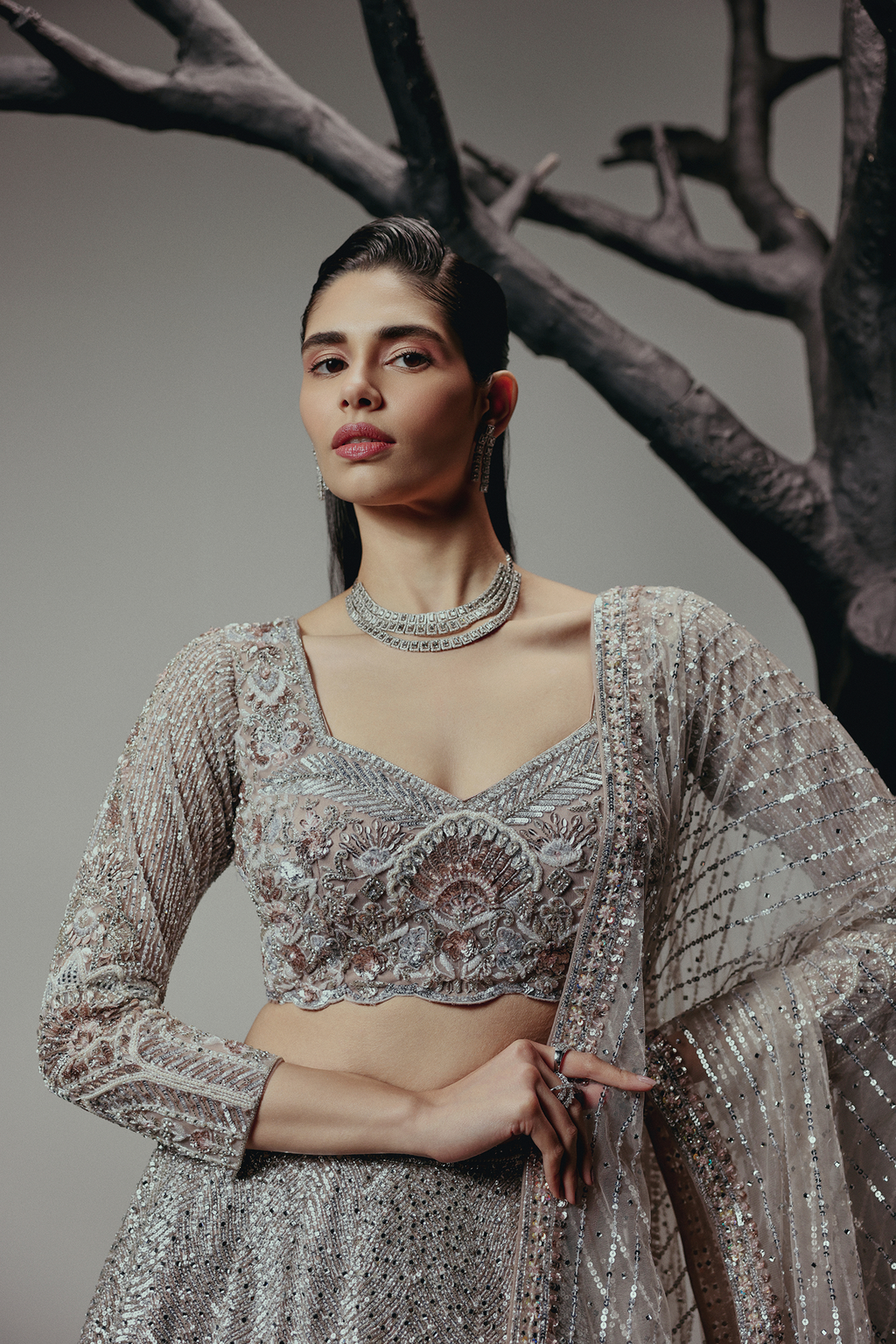 The RÉNAI Rose Gold Lehenga