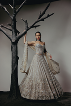 The RÚX Warm Champagne Lehenga