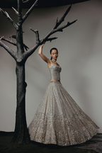 The RÚX Warm Champagne Lehenga