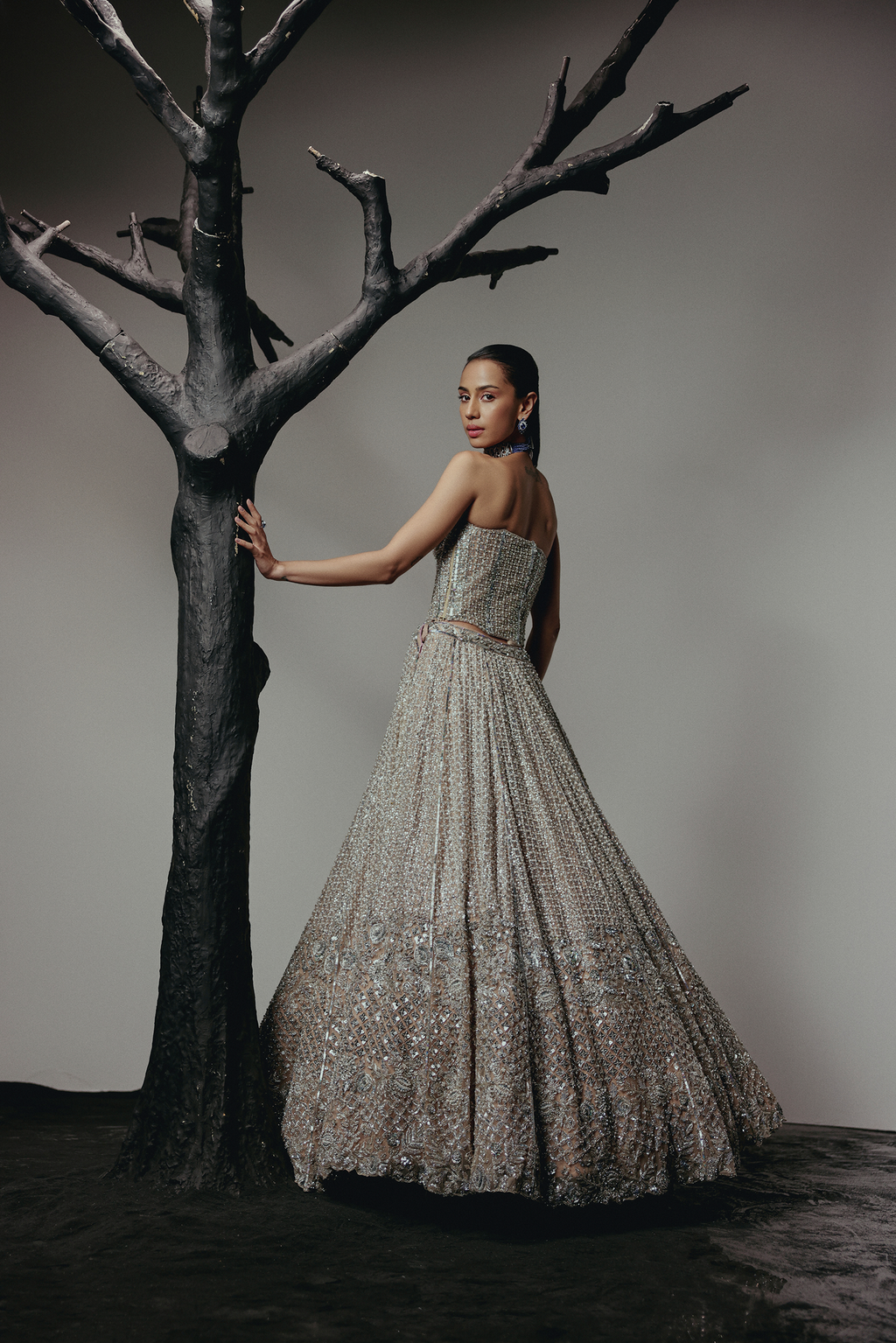 The RÚX Warm Champagne Lehenga