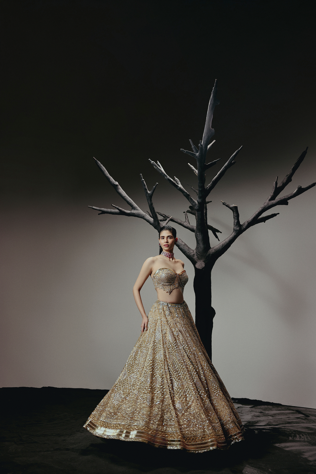 The RÉVE Gold Lehenga