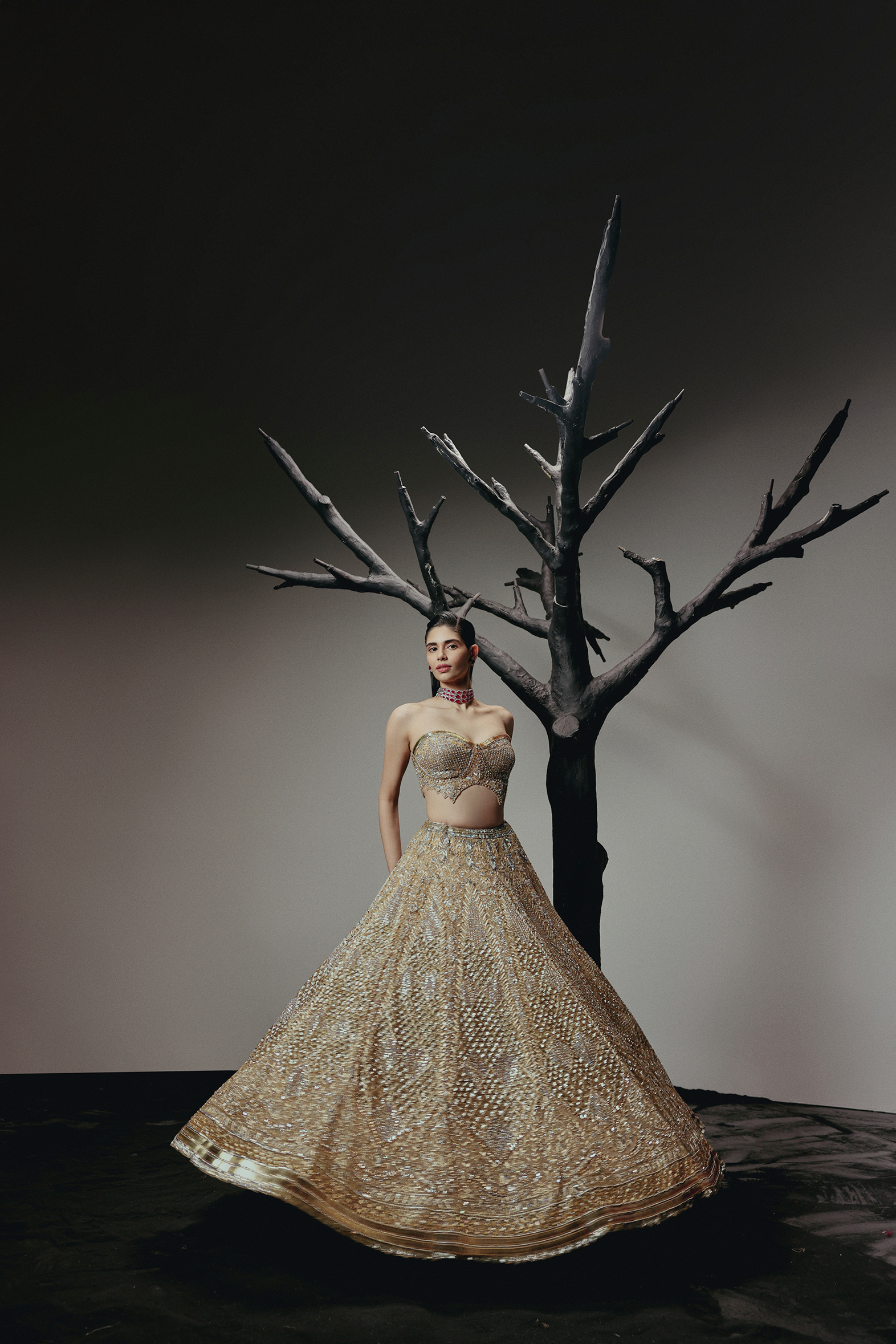 The RÉVE Gold Lehenga