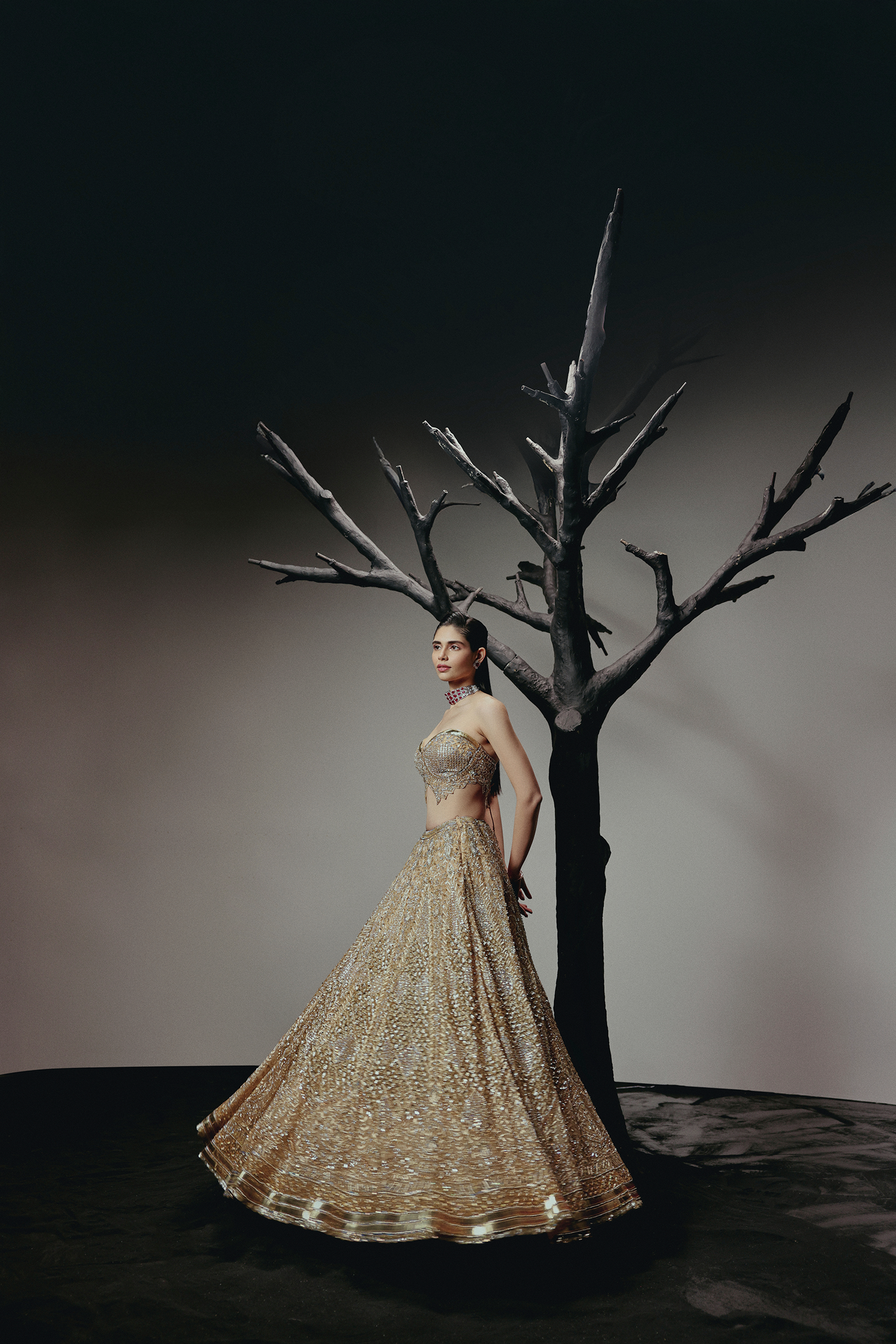 The RÉVE Gold Lehenga