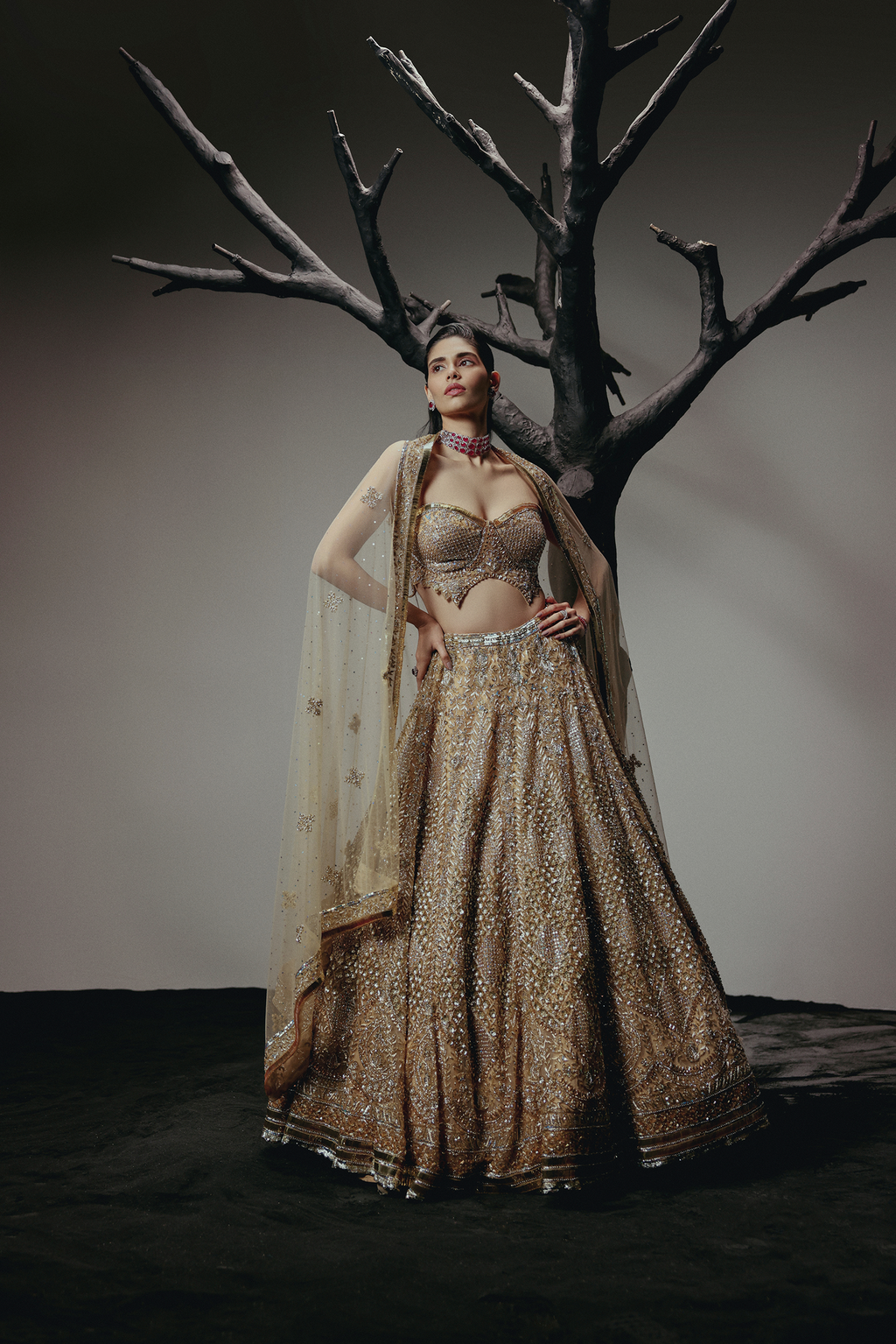 The RÉVE Gold Lehenga