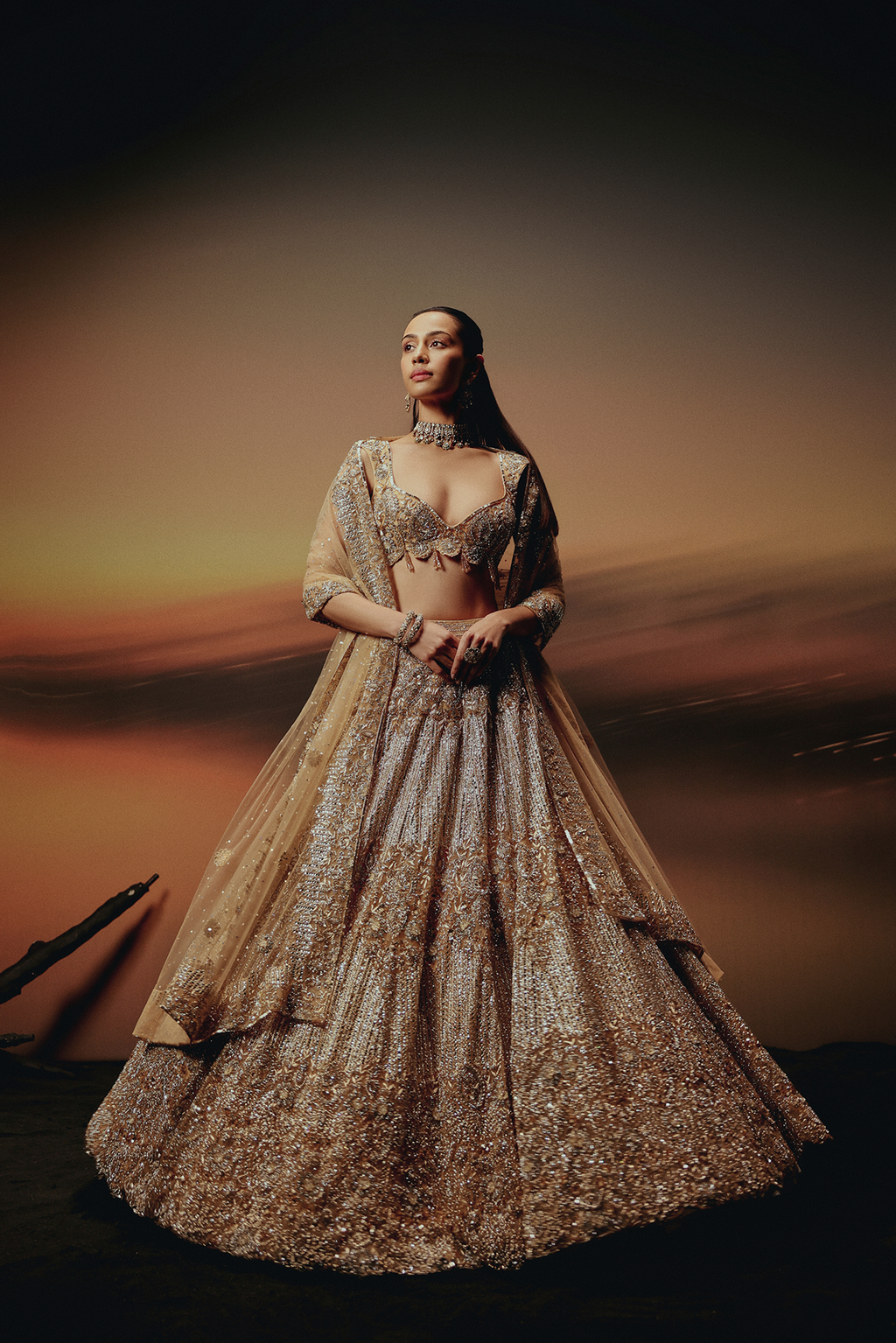 The RÁZA Antique Gold Lehenga