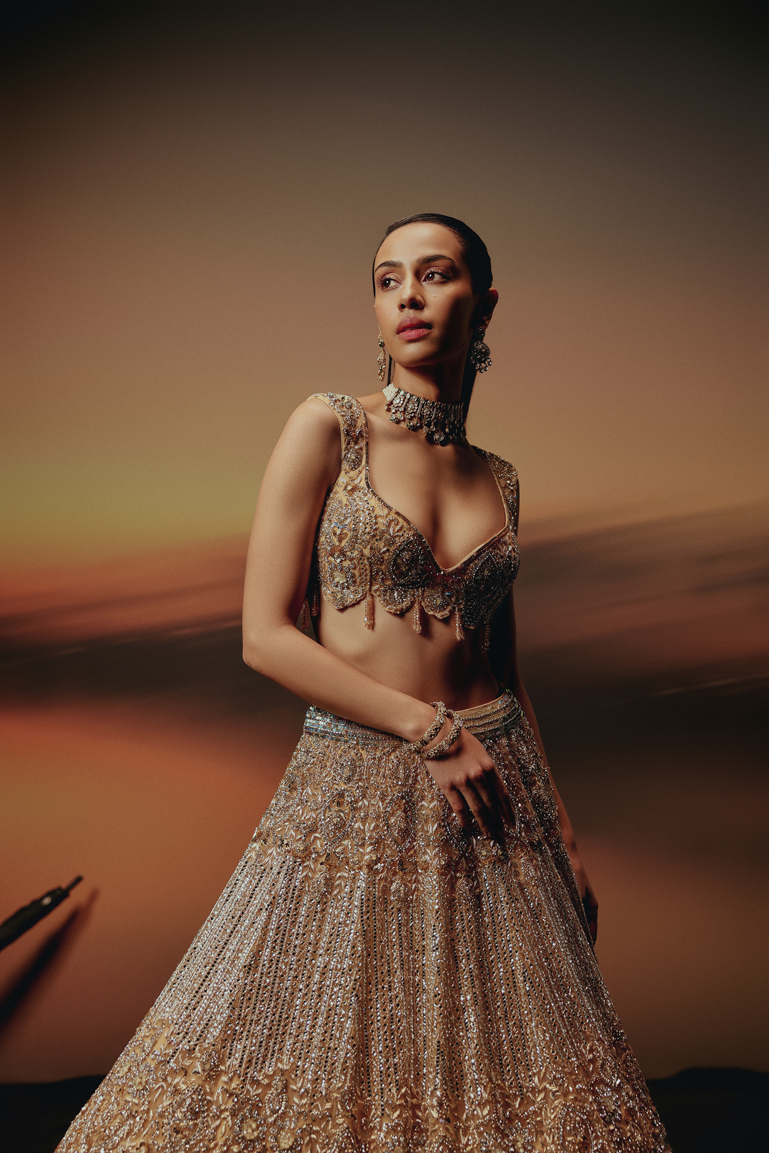 The RÁZA Antique Gold Lehenga