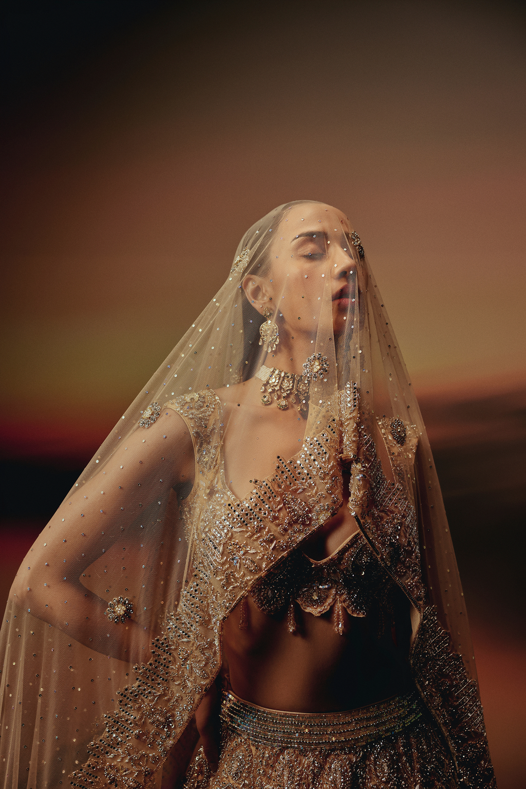 The RÁZA Antique Gold Lehenga