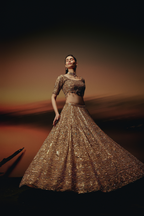 The RÚH Bronze Gold Lehenga