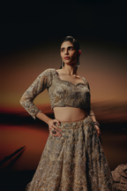 The RÁANI Muted Gold Lehenga