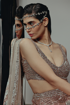The RÚMA Metallic Silver Lehenga