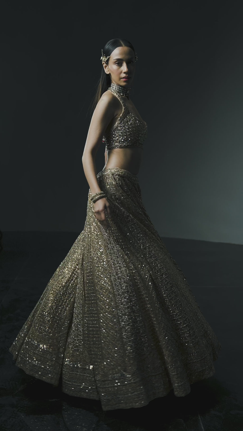 The RÉYA Antique Gold Lehenga